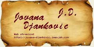 Jovana Đanković vizit kartica